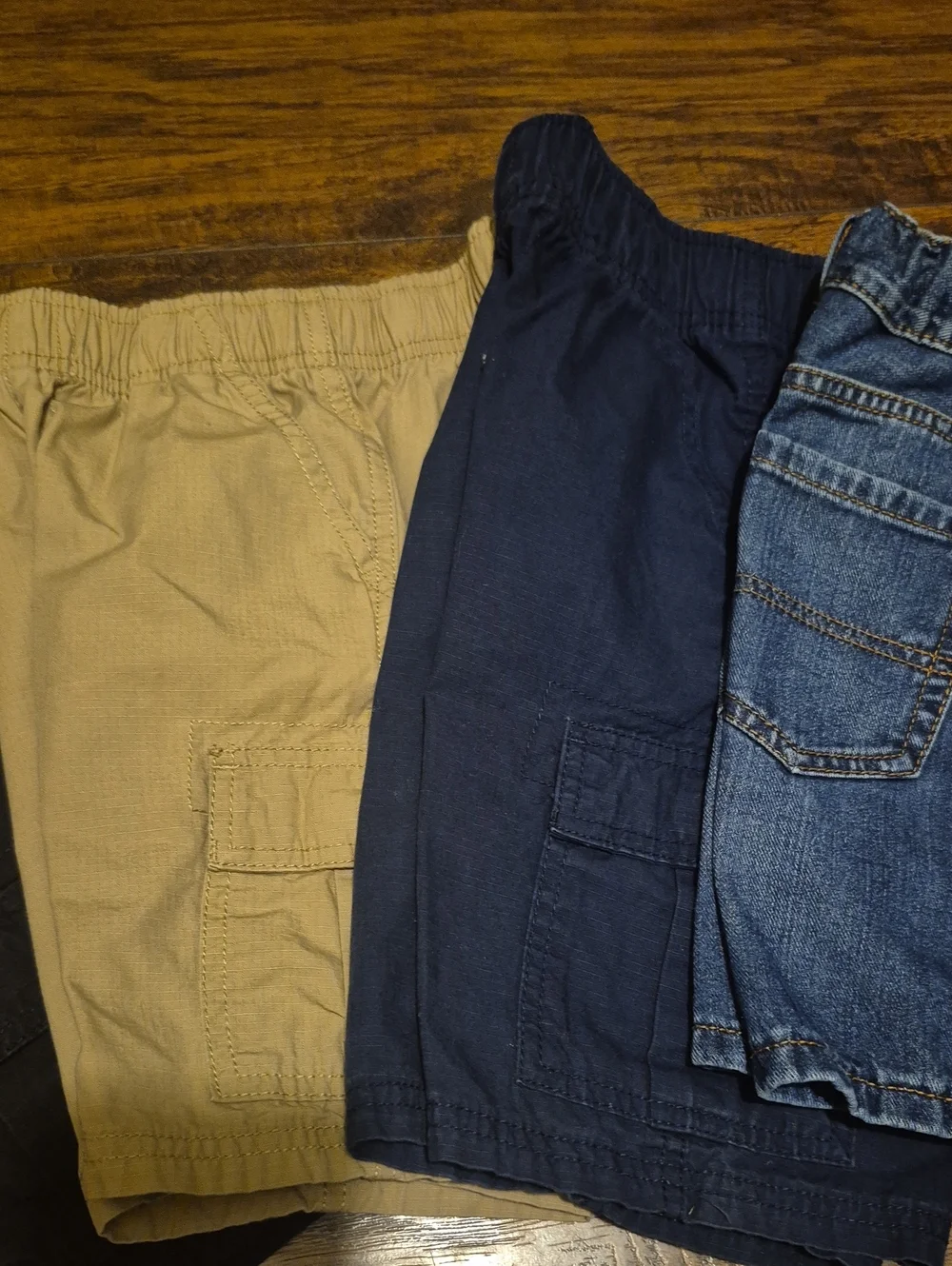 The Children's Place Cargo & Denim Short Pack - Black, Tan, Navy, Blue Denim